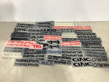 Lextra raised 3D automobile logo Iron on patches (Dodge, Altima, GT, Cherokee, and more)