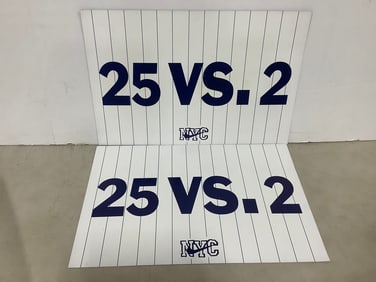 Nike New York Yankees aubway series promo poster cards double sided(12in.x16in.)