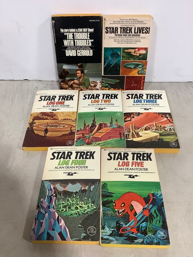 Vintage Star Trek Log books 1-5 and tribbles 1st editions (1 of 1)