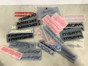 Leather Raised 3D Automobile Logo Iron On Patches (Chevy, Pontiac, and more)