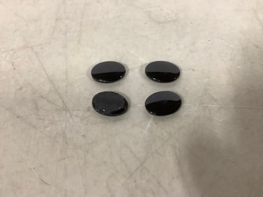 Black Oval Semiprecious Stones (1/2inch)