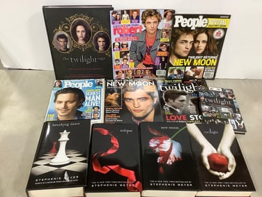 Various Twilight Hard Cover Books, and Twilight Magazines