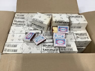 1000 boxes of wooden stick matches