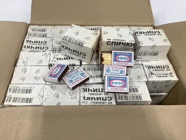 1000 boxes of wooden stick matches