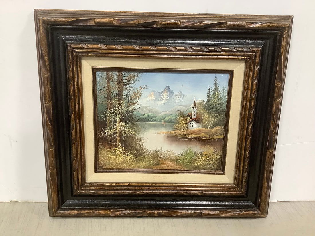 Framed and signed scenic painting(16in.x18in.) (1 of 1)