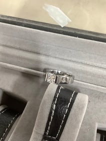 Men's Stainless steel with CZ diamond ring