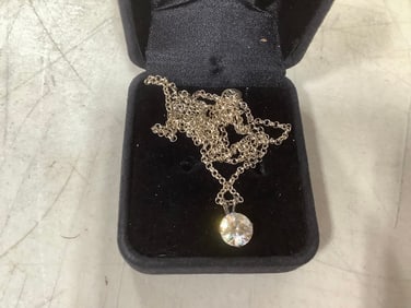 Sterling Silver Necklace with Stone