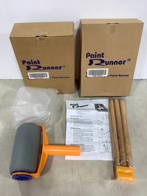 Paint Runner Sets with Instructions (Contains 3 Wooden Poles, 2 Screw Attachments, 1 Pouring Jug)