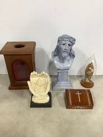 Religious decor(tallest 12.5in.)
