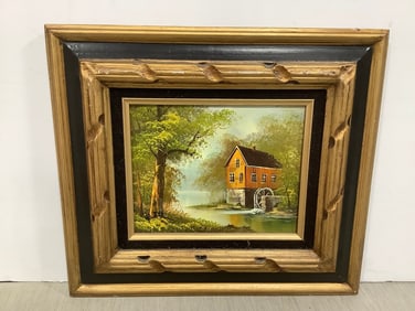 Framed and Signed Oil Painting (17.5inx15.5in)