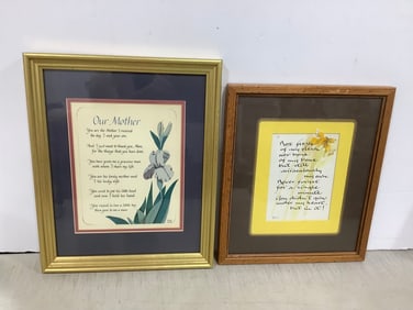 Framed and Signed Wall Decor (12.75inx15.75in)
