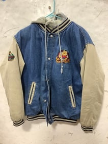 Disney Winnie the Pooh Denim and Leather Jacket (Size: M)