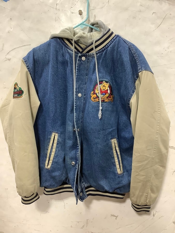 Disney Winnie the Pooh Denim and Leather Jacket (Size: M) (1 of 1)