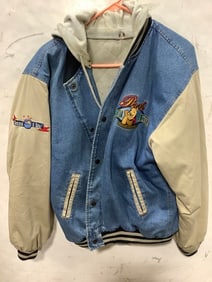 Disney Winnie the Pooh Denim and Leather Jacket (Size: M)