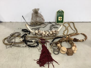 Costume jewelry(necklaces, irish souvenir clutch pin, and more)