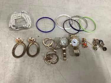 Costume jewelry and watches