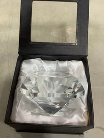 Oleg Cassini crystal paperweight