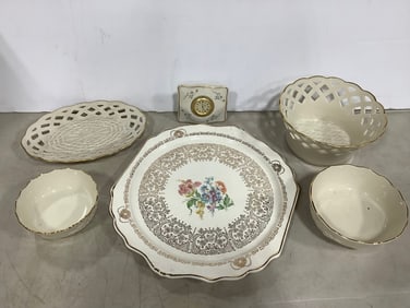 Various Lenox Plates, Bowls, and more (Longest Plate - 11inx11in)