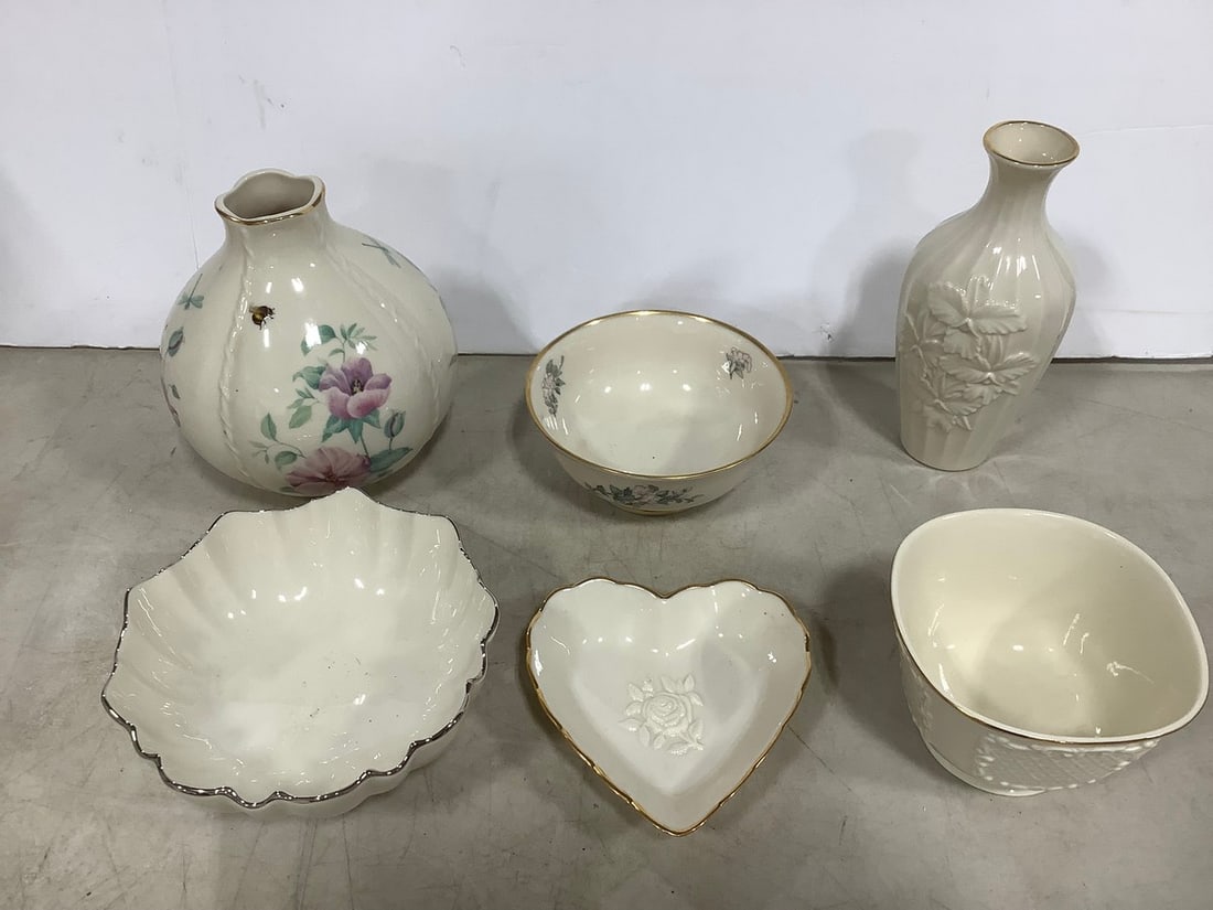 Various Lenox Vases, Bowls, and more (Tallest -  8in) (1 of 1)