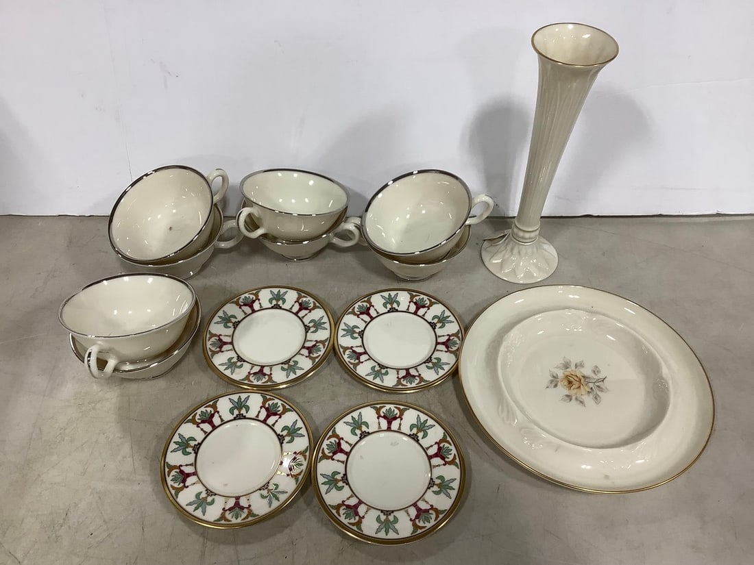Various Lenox Cups, Plates, and more (Tallest - 9.25in): Various Lenox Cups, Plates, and more (Tallest - 9.25in)