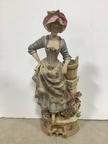 Ceramic Lady Statue (16.5in Tall)