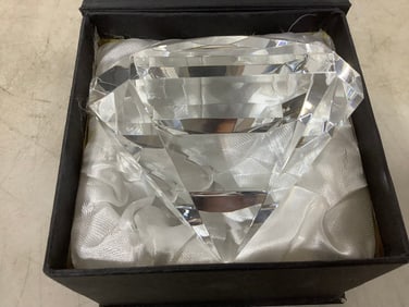 Oleg Cassini Crystal Paperweight