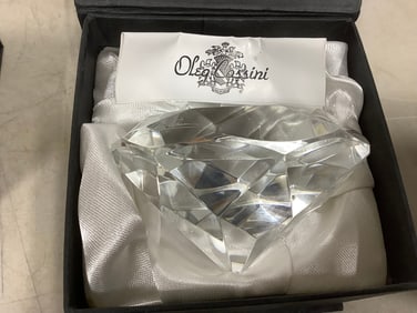 Oleg Cassini Crystal Paperweight