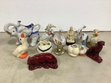 Various Decorative Figurines (Tallest - 6in)