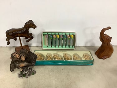 Wooden Statues, Hayward Figurine, Ceramic Lucky Elephants, and more