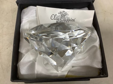 Oleg Cassini Crystal Paperweight