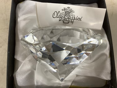 Oleg Cassini Crystal Paperweight