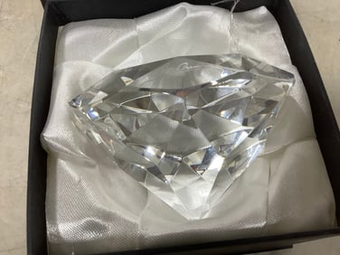 Oleg Cassini Crystal Paperweight