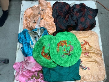 Oriental Hand Embroided Pillow Cases, Dresses, and more
