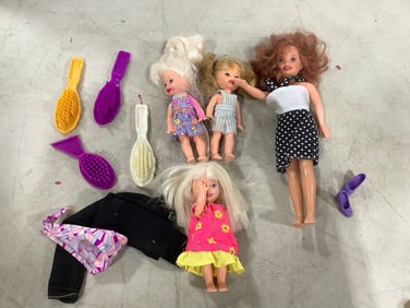 Barbies and clothing/accessories