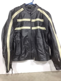 Leather motorcycle jacket(XL)