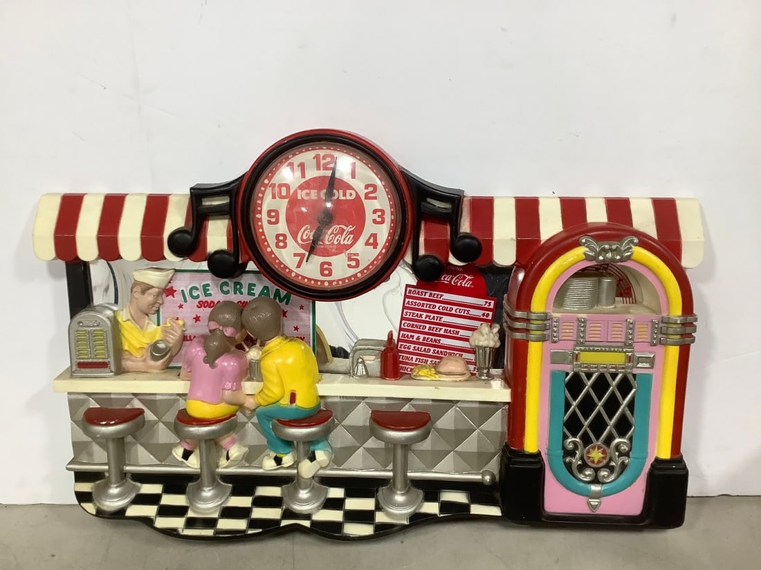 Vintage Coca-Cola clock(12.5in.x20.5in.) (1 of 1)