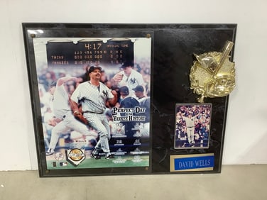 David Wells Yankee wall plaque decor(12in.x15in.)