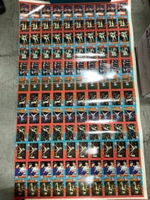 Uncut 1987 Baseball Card Sheet (25inx42in)