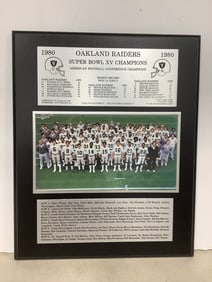 1980 Oakland Raiders Super Bowl XV Champions Plaque (13inx16in)