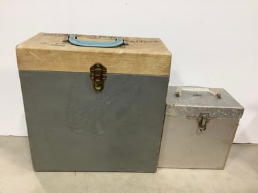 Vintage Record Cases (Largest - 13.5in.x13in.x6in.)