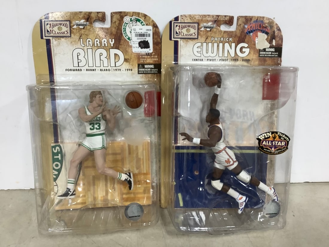 NBA Action Figures (Larry Bird, Patrick Ewing) *new in box* (1 of 1)