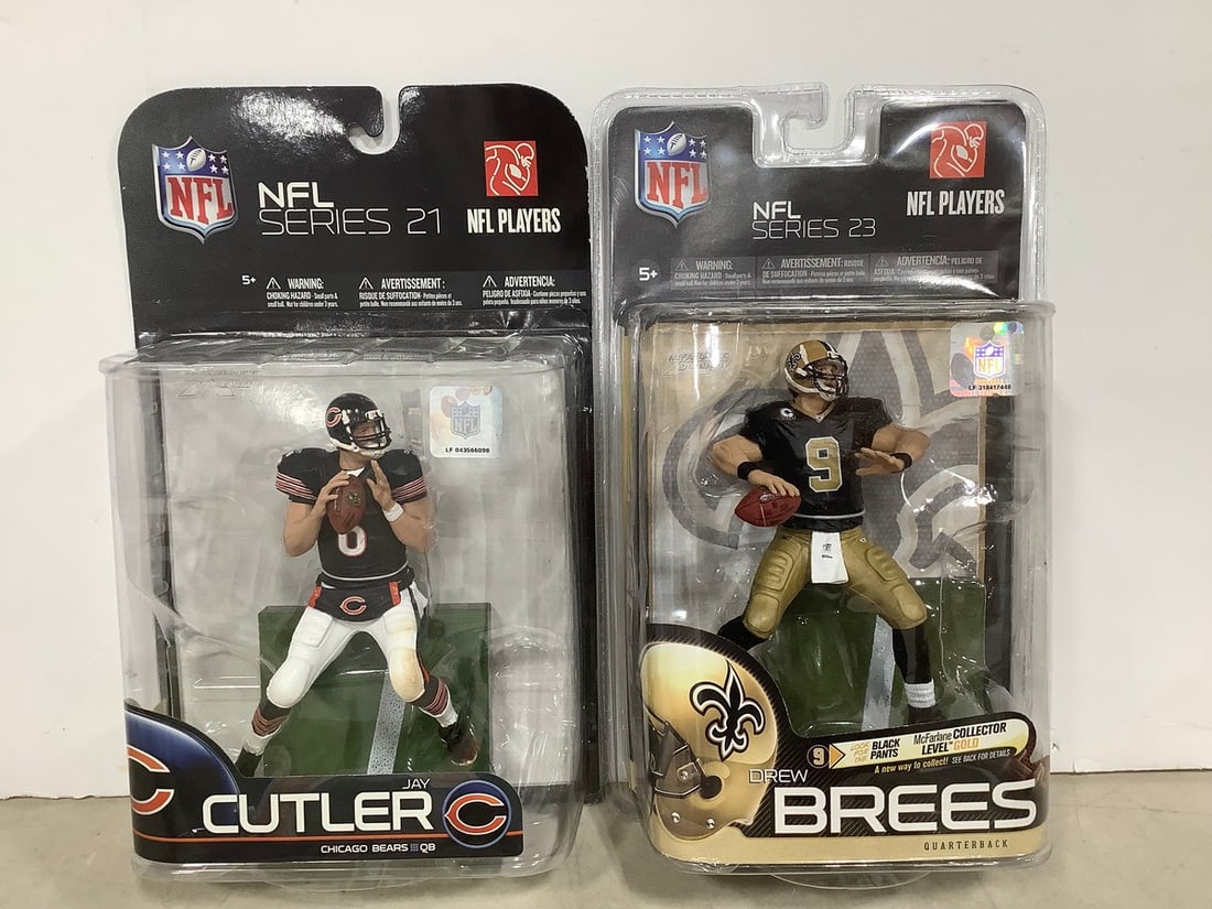 NFL Action Figures (Drew Brees, Jay Cutler) *new in box*: NFL Action Figures (Drew Brees, Jay Cutler) *new in box*