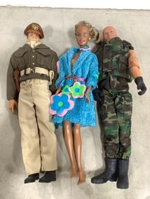 Various Barbie Doll and GI Joes