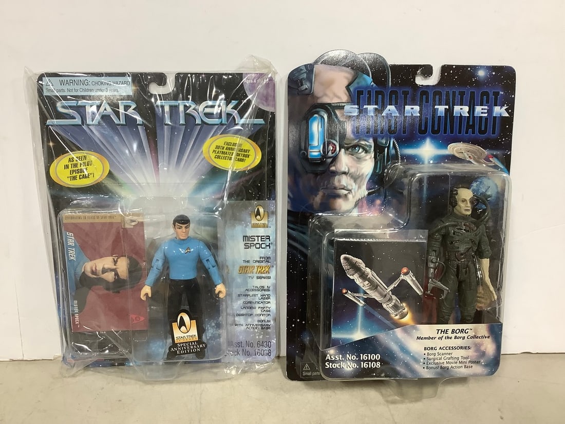 Star Trek Action Figures (The Borg, Mister Spock) *new in box*: Star Trek Action Figures (The Borg, Mister Spock) *new in box*