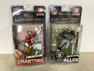 Various NFL Action Figures (Marcus Allen, Michael Crabtee)
