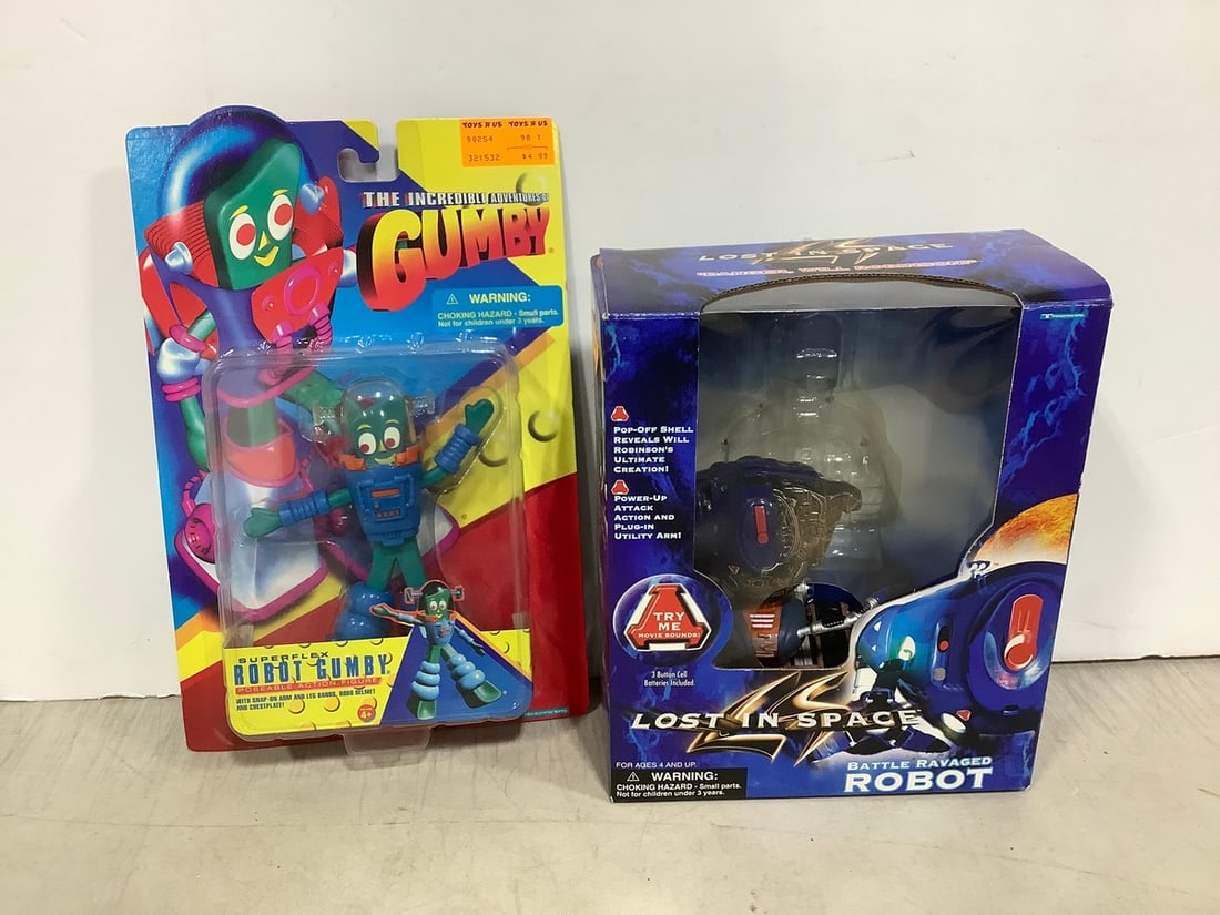 Gumby collectible and Lost in Space battle ravaged robot(both new in box) (1 of 1)