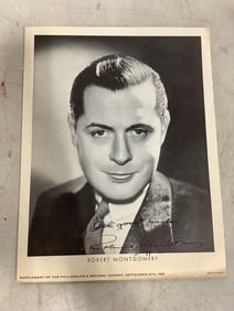 Robert Montgomery signed print(7.75in.x9.75in.)