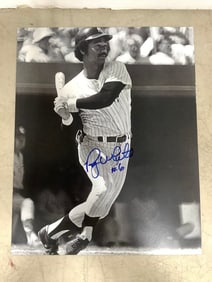 Roy White signed black and white photographic print (8inx10in)