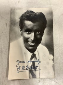 G.H. Elliot signed black and white photographic print (4.75inx7.75in)
