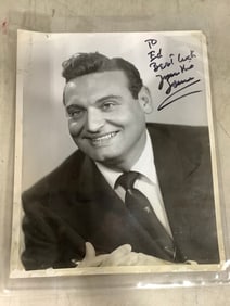 Frankie Lane black and white signed photographic print (8inx10in)